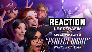 LE SSERAFIM (르세라핌) 'Perfect Night' OFFICIAL M/V with OVERWATCH 2 (MY REACTION!!)