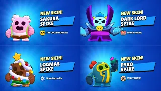 ALL SPIKE SKINS UNLOCK ANIMATION | Brawl Stars