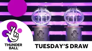 The National Lottery ‘Thunderball’ draw results from Tuesday 11th September 2018