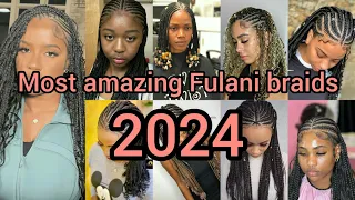 2024 hottest braids hairstyles | Fulani braids hairstyles for black ladies | Cornrows hairstyles