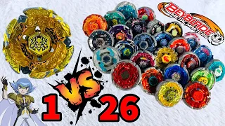 1 vs 26 Beyblade Battle! Hades Kerbecs BD145DS vs Metal Masters!!!