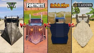 GTA 5 BIG RAMP VS FORTNITE VS TEARDOWN VS BRICK RIGS - WHICH IS BEST?