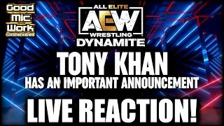 TONY KHAN Makes Important Announcement | AEW Dynamite February 22, 2023 LIVE REACTION!