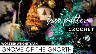 let's make Gnomes of the Gnorth free crochet pattern by Sue Perez as Christmas Ornament