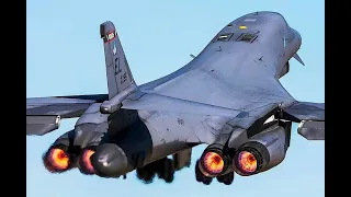 MOST DEADLY US Air Force  B-1B Lancer Bomber aircraft "The Bone" Putins Worst Nightmare