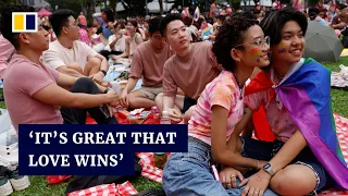 Singaporeans celebrate country’s first LGBTQ rally since gay sex was decriminalised