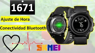 Reloj SKMEI 1671 | Ajuste de hora , conexión Bluetooth y revisión de funciones