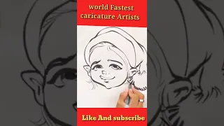 World Fastest caricature Artists Alani J #shorts #Caricaturewala #drawing #sketch #caricature