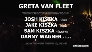When the Curtain Falls - Greta Van Fleet - LIVE!! in '21 @ the Greek Theater - musicUcansee.com