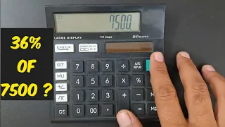 percentage calculation on calculator