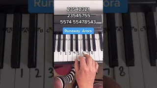 Runaway Aurora Piano Easy Tutorial #piano #pianotutorial #shorts #pianomusic
