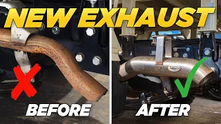 79 Series DPF Manta 4” exhaust install and comparison. Land Cruiser single cab