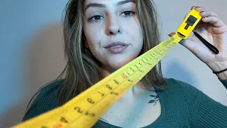 ASMR Unorganized Face Measuring 🥸 (forehead lore, lights, instructional)