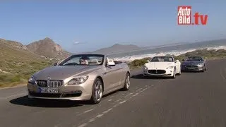 BMW 650i, Jaguar XKR, Maserati GranCabrio - Drei Luxus-Cabrios