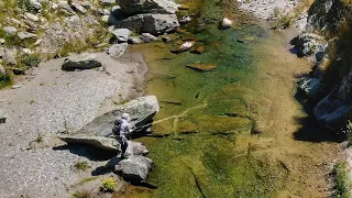 Fly Fishing Incredible Clear Water Mountain Stream For Hungry Rainbow Trout