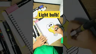 #lightbulb #shortsvideo #drawing #posca #prismacolor #markers #drawingforkids #shortsviral #reel