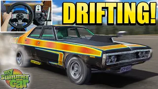 Drifting Fleetari's Old Muscle Car! - My Summer Car W/ Logitech G27 + Wheel Cam #37