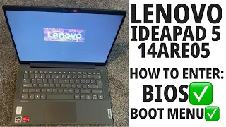 Lenovo Ideapad 5 14ARE05 - How To Enter BIOS (UEFI) & BOOT Menu Options