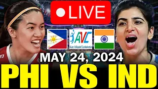 PHILIPPINES VS. INDIA 🔴LIVE NOW - MAY 24, 2024 | AVC CHALLENGE CUP 2024 #avclive2024