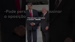 Lula defende a ditadura da Venezuela em entrevista, isso é a democracia petista.