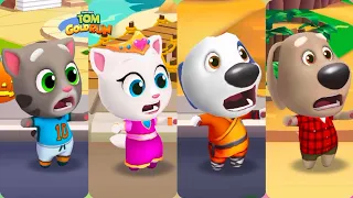 Talking Tom Gold Run Football Tom Vs Princess Angela Vs Kung Fu Hank Vs Talking Ben Gameplay