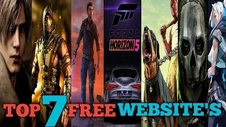 top 7 free website To download free Games in 2023||No crack no virus||Pc game free Download 2023