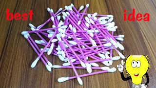 waste cotton buds reuse idea | Cotton buds wall hanging | Best out of waste