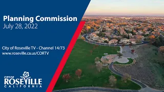 Planning Commission Meeting of July 28, 2022 - City of Roseville, CA