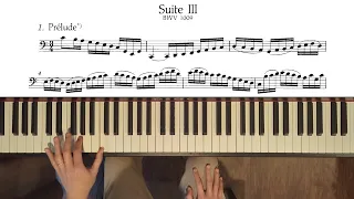 Cello Suite No. 3 in C major, BWV 1009 (piano transcription for the left hand alone)