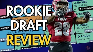 Dynasty Rookie Draft Review - Fading Kimani Vidal & The Rookie RBs - Superflex TE Premium