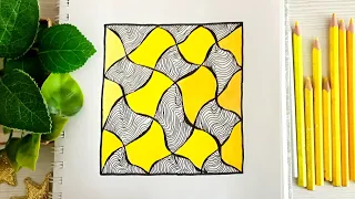 #52 Yellow Mood | Easy way for Calming | Art Therapy ⭐