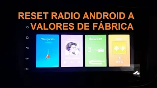 Restore Android 11 radio to factory settings