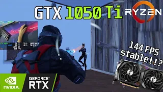 🚀 GTX 1050 Ti · Ryzen 5 5600X · 144 FPS Stable! · Performance Mode · Fortnite