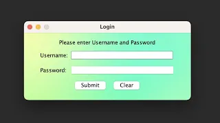 Java gui tutorial login form made with Swing