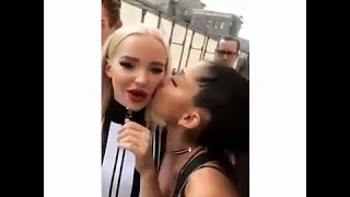 Ariana Grande kiss Dove Cameron