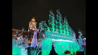 Ледовый городок Екатеринбург. Новый год 2020.