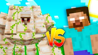 Super Huge Iron Golem vs Herobrine in Minecraft