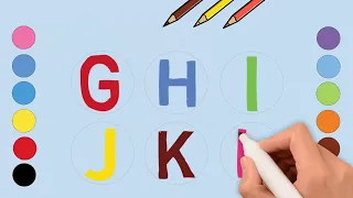 Learn G H I J K L in English Alphabets - Learn how to write alphabets | Nursery learning for kids |