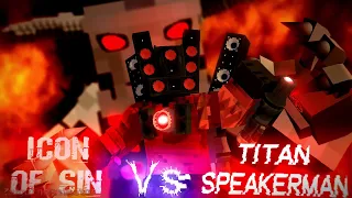 Icon Of Sin Vs Titan Speakerman | Minecraft Animation - Doom Eternal Vs Skibidi Toilet