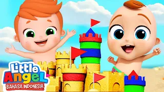 Membuat Istana dari Pasir | Kartun Anak | Little Angel Bahasa Indonesia