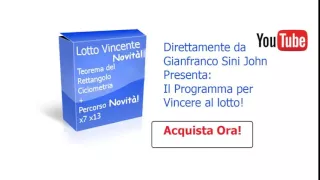 come vincere al lotto con i miei programmi lotto superenalotto 10 e lotto vincente ciclometria ecc.