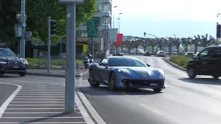 Supercars in Geneva Vol.18 ( Purosangue x2, 812 Competizione, Huracan Evo Spyder, Spyker C8, 911R )