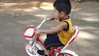 3 Year Old Boy cycling 2 km everyday (baby cycle)