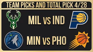 NBA Picks Today 4/28/2024 | NBA Bets Today NBA Predictions Today