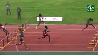 Tobi Amusan wins women's 100m hurdles final at 12th All African Games, Rabat.