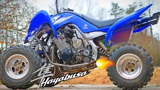 I put a 1300cc Hayabusa in my raptor 700r quad.. part 1