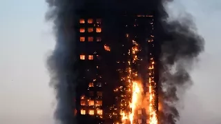 Scenes from London highrise fire