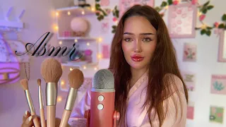 асмр замурашу кисточками🧸| звуки рта, ветрозащита, дыхание 🎀