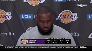 LeBron James Postgame Interview | Los Angeles Lakers beat Denver Nuggets 121-110