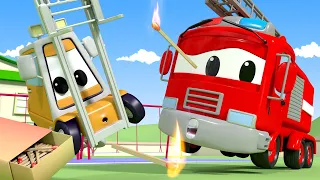 desene cu camioane pentru copii - Joaca cu focul  | Patrula auto | Car City World App